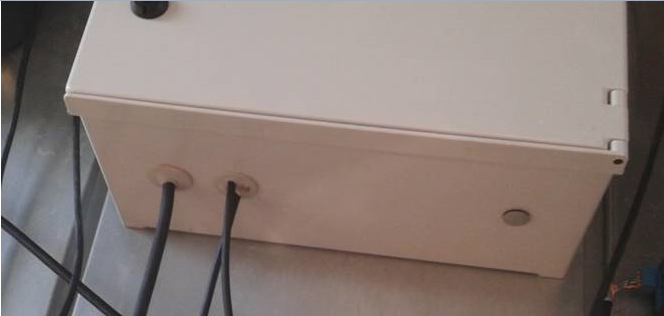 NCU enclosure bottom cable entries