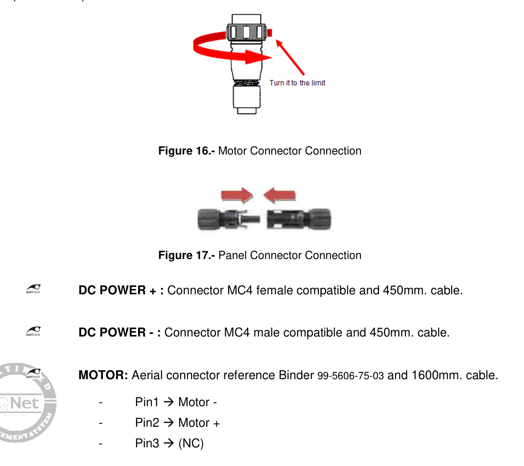 Motor connector connection and connector reference list